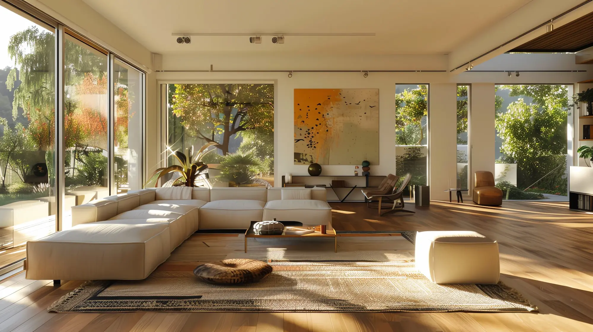 Modern Living Room With Sofa Table Scaled Uk